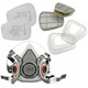 Маска респіратор 3М 6200 для роботи з епоксидною смолою 3М 6059 АВЕК1 Р3